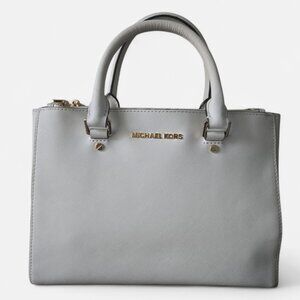 MICHAEL Michael Kors Sutton Medium Saffiano Leather Satchel | Women's | White